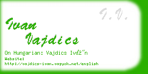 ivan vajdics business card